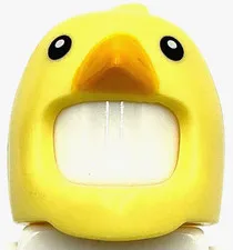 Lego New Minifigure Headgear Head Cover Costume Bird with Chicken Black Eyes