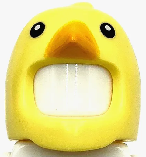 Lego New Minifigure Headgear Head Cover Costume Bird with Chicken Black Eyes