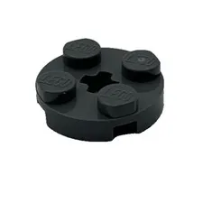 Lego 4032 Dark Bluish Gray Plate Round 2 x 2 With Axle Hole Element 4211042