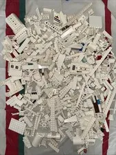 Lot Of 2 LBS Lego White Parts Pieces Bricks Base Plates