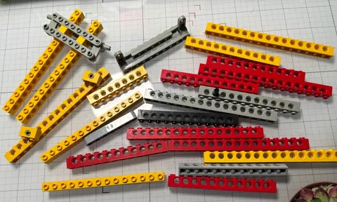 Lot Of 20 Random Color Lego Technic Bricks