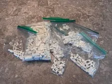 LEGO Huge White Brick Parts Lot (375+ Pieces) 3010 3004 3005 3003 3062 , More!