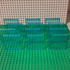 LEGO Transparent Light Blue Panel 1 x 6 x 5. Lot Of 12