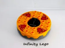 LEGO Ninjago Kai ZX Silver Spinner Bright Light Orange Flames & Lion Head (9561)