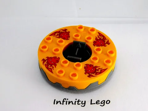 LEGO Ninjago Kai ZX Silver Spinner Bright Light Orange Flames & Lion Head (9561)