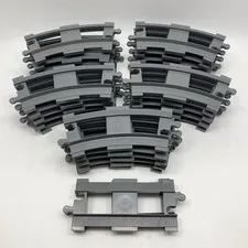 27 Pcs LEGO Duplo Train Track Lot 25 Curve 2 Straight Replacement Part 6377 6378