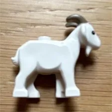 LEGO Custom Printed White Goat Animal Figure 95341pb02 Farm Animals Polybag