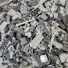 Bulk Lego: Gray Mix - 2 Pounds (2 lb) Bricks, Flats, Studs, Baseplate, Star Wars