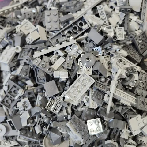 Bulk Lego: Gray Mix - 2 Pounds (2 lb) Bricks, Flats, Studs, Baseplate, Star Wars