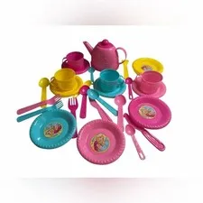 Mattel Barbie Kitchen Playset Plastic Tea Party Set 26 Pieces