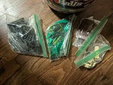 LEGO Bulk Lot Multicolor Plastic Bricks & Parts in Tub w/ Bagged Pieces