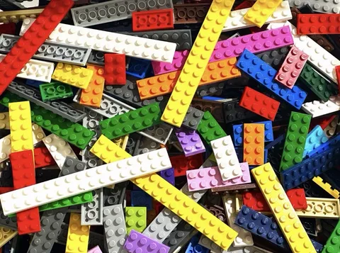 Lego Lot 1 LB Assorted Color Plates 2x12 2x10 2x8 2x6 2x4 2x3 2x2 Bulk Flats!