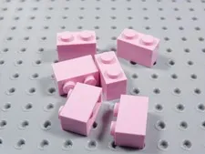 LEGO Lot of 6 Pink 1x2 Bricks BN