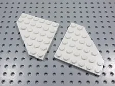 LEGO Lot of 2 White 6x6 Cut Corner Plates BB