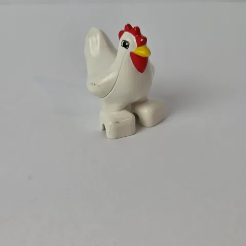 Lego Duplo Figure White Rooster from Farm Animals Set.