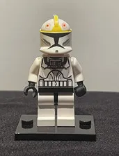 LEGO Star Wars Clone Trooper Minifigure - White Armor, Yellow Markings