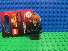 LEGO Black Widow Key Chain Minifigure 853592 Marvel Super Heroes CMF Lot Retired