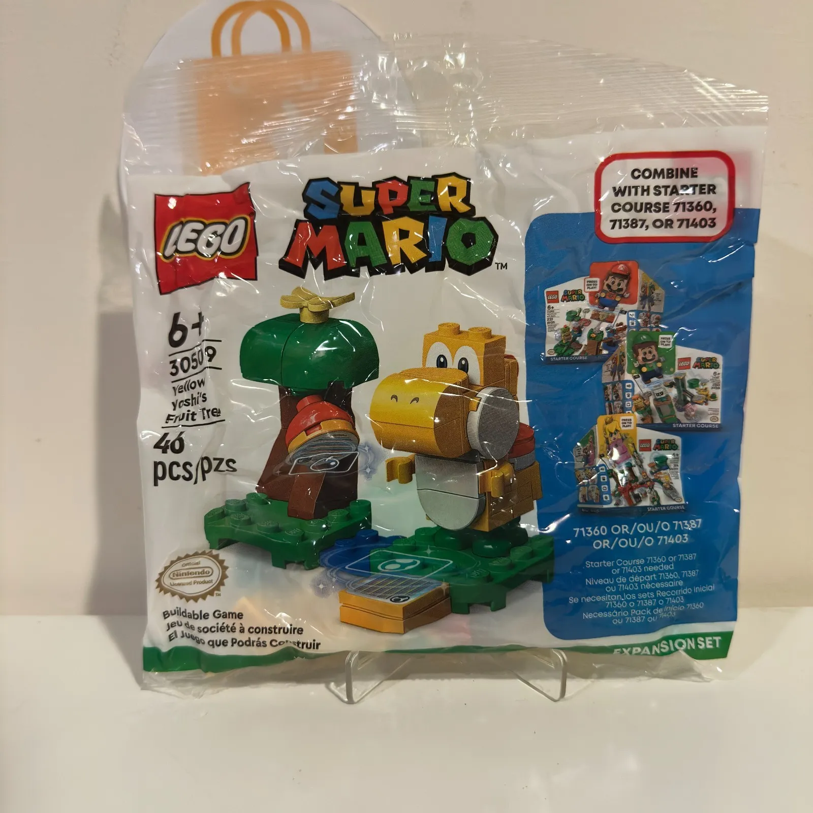 LEGO Super Mario Yellow Yoshi’s Fruit Tree Expansion Polybag | 30509