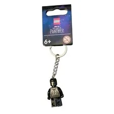LEGO Black Panther Keychain Marvel Studios Unisex OS Black New 854189 T'Challa