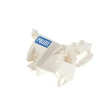 1x LEGO City Motorcycle Fairing White Sticker Police Blue Housing 52035pb11