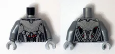 Torso Silver Armor with Red Spots Pattern (Ultimate Ultron) / Flat Si - New LEGO