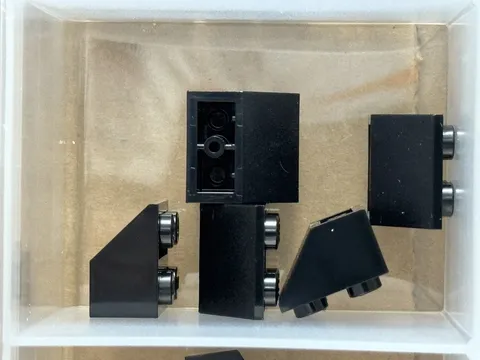 LEGO Parts - Black Slope, Inverted 45 2 x 2 - No 76959 - QTY 5