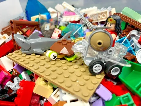 LEGO Bulk Lot 5 lbs - Includes Wonder Woman Mighty Micro, Shark, and Turtle