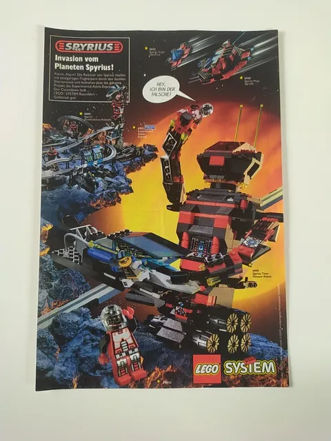 Rare Advertising Flyer Promotional Sheet LEGO Space Spyrius 6949 6991 6889 6939 1994