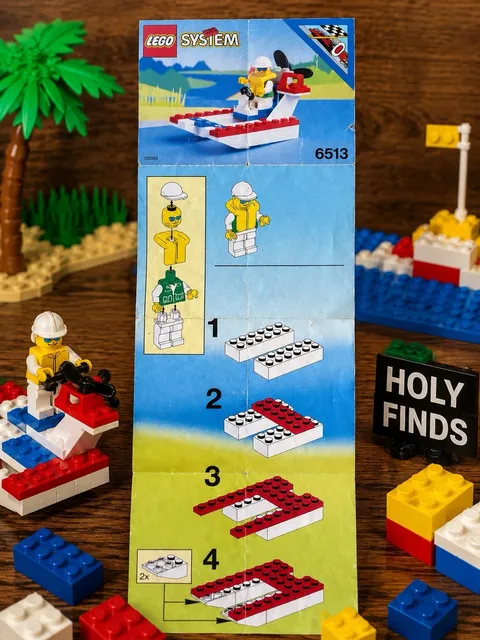 LEGO 6513 Glide Racer Instruction Manual Only Vintage Town Set Booklet