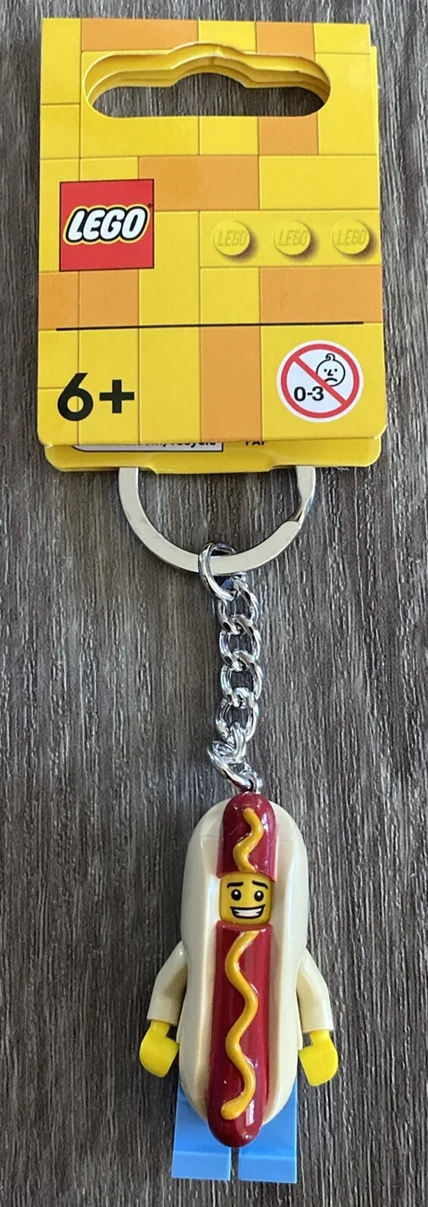 LEGO Hot Dog Suit Guy Keychain/Keyring - Series 13 Minifigure 853571 (Retired)