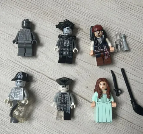 LEGO Minifigure Pirates of the Caribbean Captain Jack Sparrow Lot Set Bulk Sale