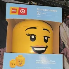 LEGO Storage Heads Yellow 2 Count Storage Head Container Ages 3+