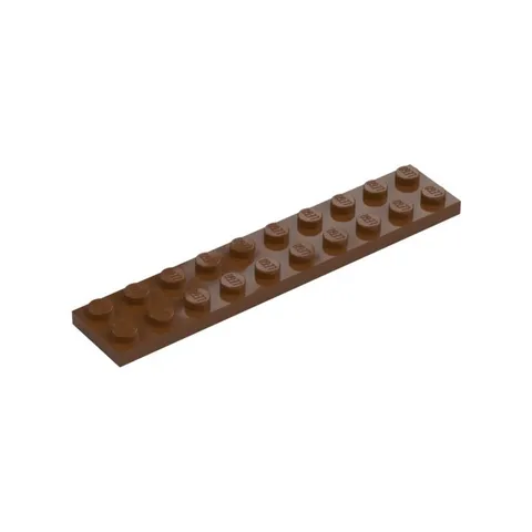 LEGO 12x Reddish Brown Plate 2 x 10 inv.591