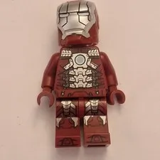 LEGO Super Heroes Minifigure Iron Man Mark 5 Armor Trans-Clear Head (Genuine)