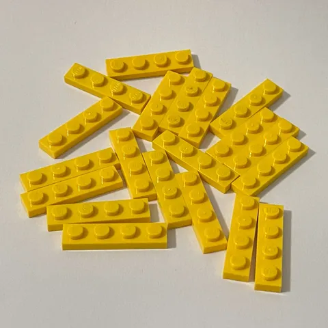 Lego 3710 Yellow Replacement Add-on Pieces Parts Lot of 20