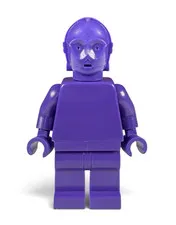 OFFICIAL LEGO - Star Wars C-3PO - Purple Monochrome Prototype Minifigure RARE