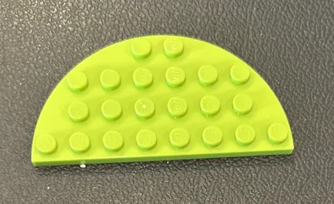 LEGO Parts 22888 Plate Round Half 4 x 8 Lime Green 1 Piece