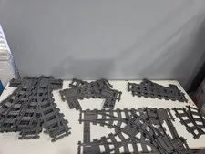lego train track with custom parts from 4D brixs and OKBrickWorks and trixbrix