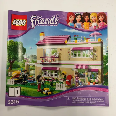Lego Friends 3315 - Instruction Manual Only