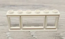 Lego 645 White Window 1 x 6 x 2 With Clear Trans Glass Pane Part Piece READ