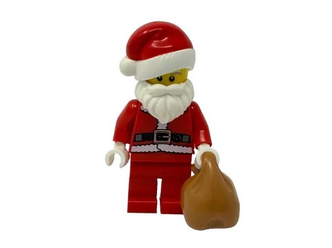 Lego Christmas SANTA CLAUS MINIFIG -Red Present Sack White Beard Minifigure