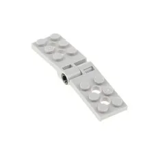 1x LEGO Hinge Plate 2x4 Light Gray Black Pin 3 Holes 4646513 98286