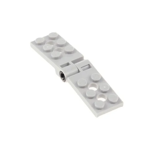 1x LEGO Hinge Plate 2x4 Light Gray Black Pin 3 Holes 4646513 98286