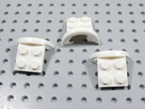 LEGO Lot of 3 White Curved Mudguards Vehicle BG