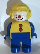 Lego Duplo Figure Clown With Yellow Helmet