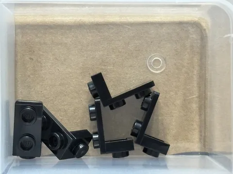 LEGO Parts - Black Bracket 1 x 1 - 1 x 2 - No 79389 - QTY 5