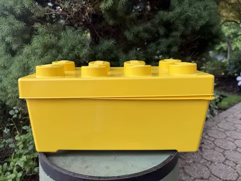 Lot Includes Yellow Lego Bin Plus Misc Lego Pieces, Wheels, And Megabloks NASCAR