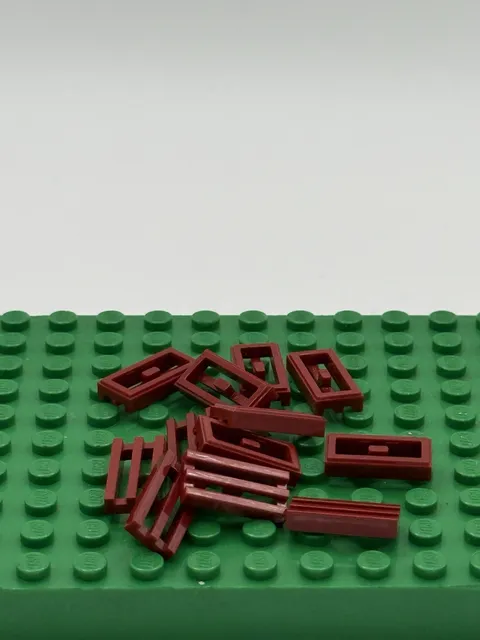 Lego Grill Grate Plates 1x2 Dark Red Part #2412 Lot of 12 #2412b 1724