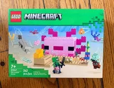 LEGO Minecraft The Axolotl House 21247 Building Toy Set 242 Pieces