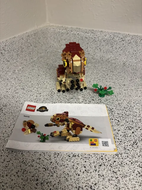 Used Complete LEGO Jurassic 76970 Baby Dinosaur Dolores Aquilops 100% W/ Manual
